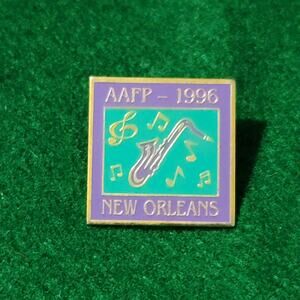 Vtg 1996 New Orleans Louisiana AAFP Saxophone Lapel Pin